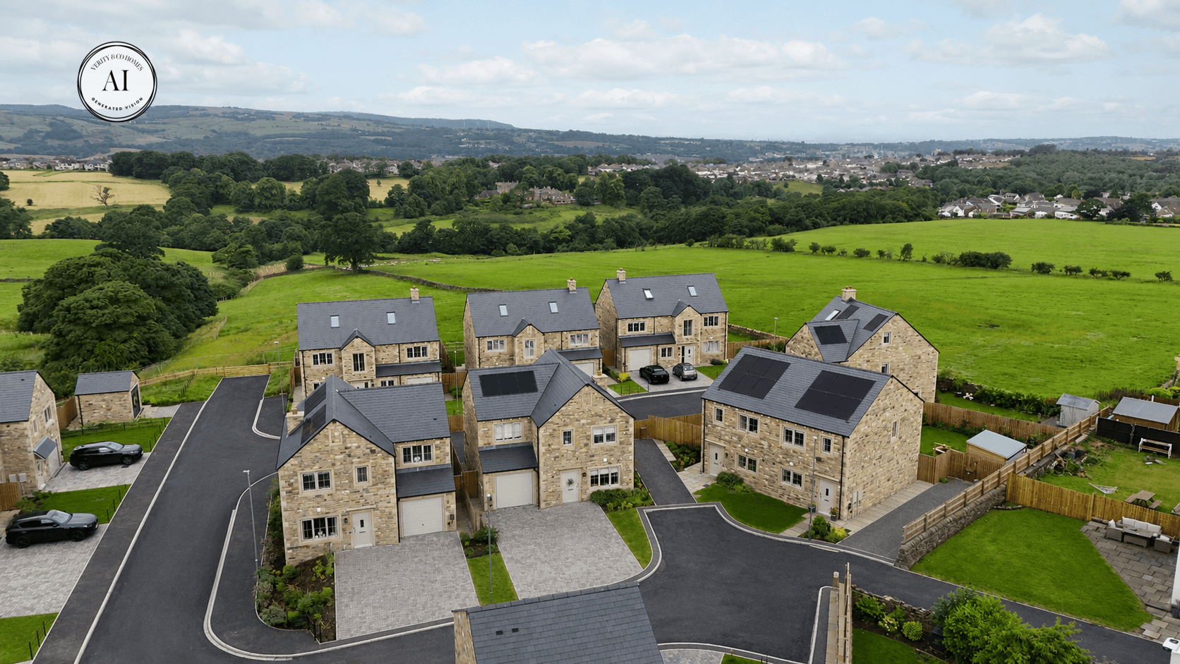 Pendle Farm, Worsthorne - Drone Pics AI Edit