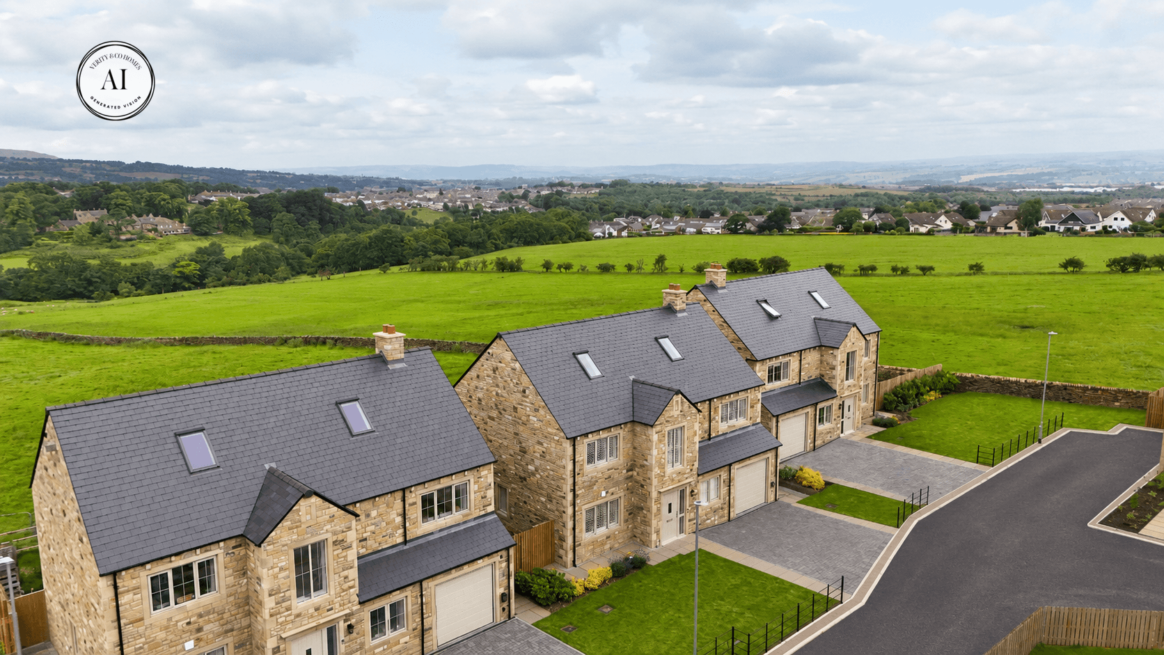 Pendle Farm, Worsthorne - Drone Pics AI Edit