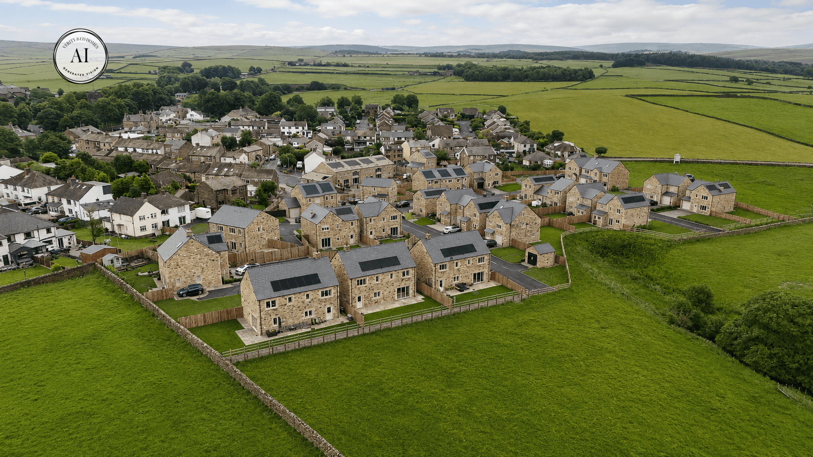 Pendle Farm, Worsthorne - Drone Pics AI Edit