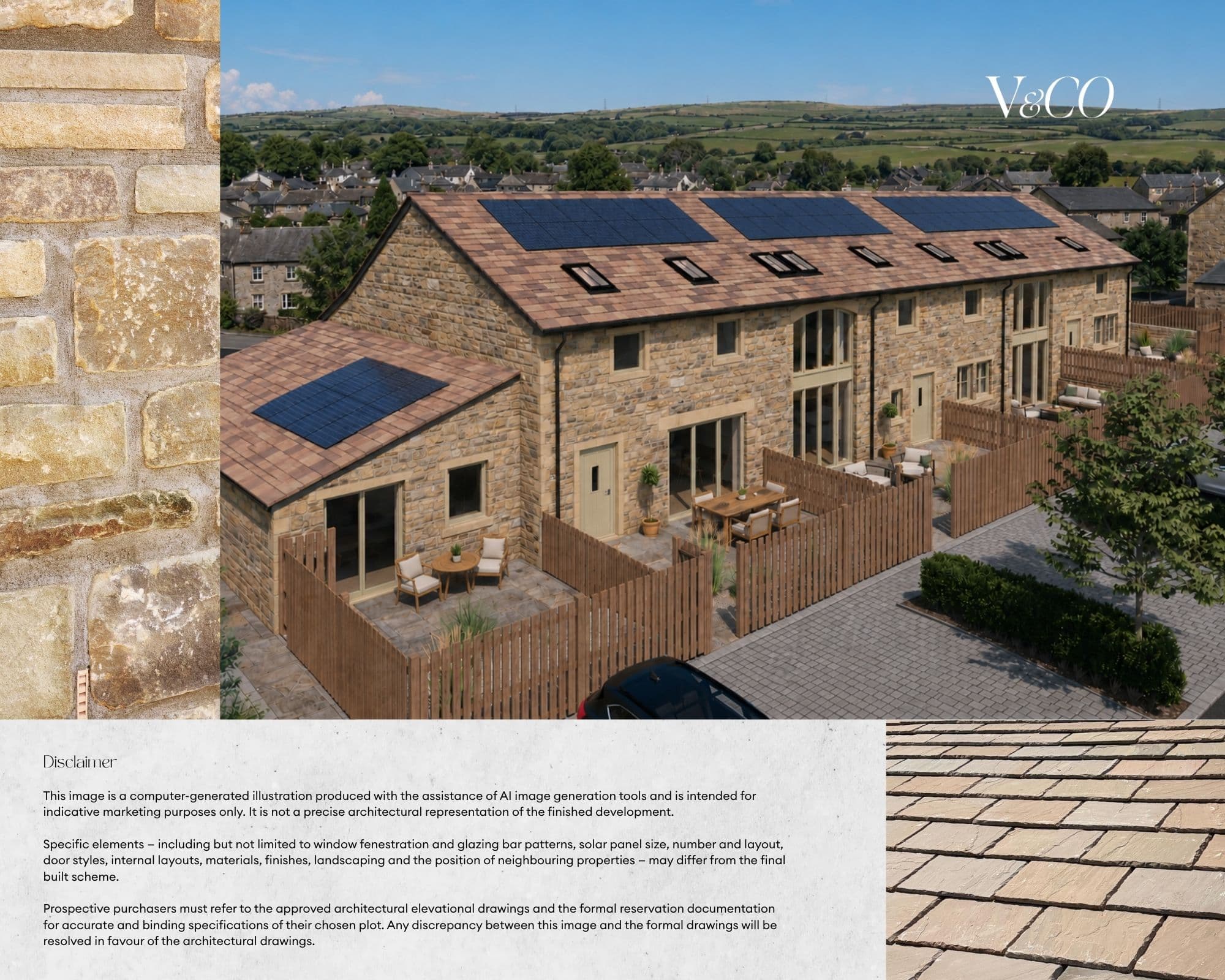 Ai Generated Image. Key Materials, The Barns at Pendle Farm