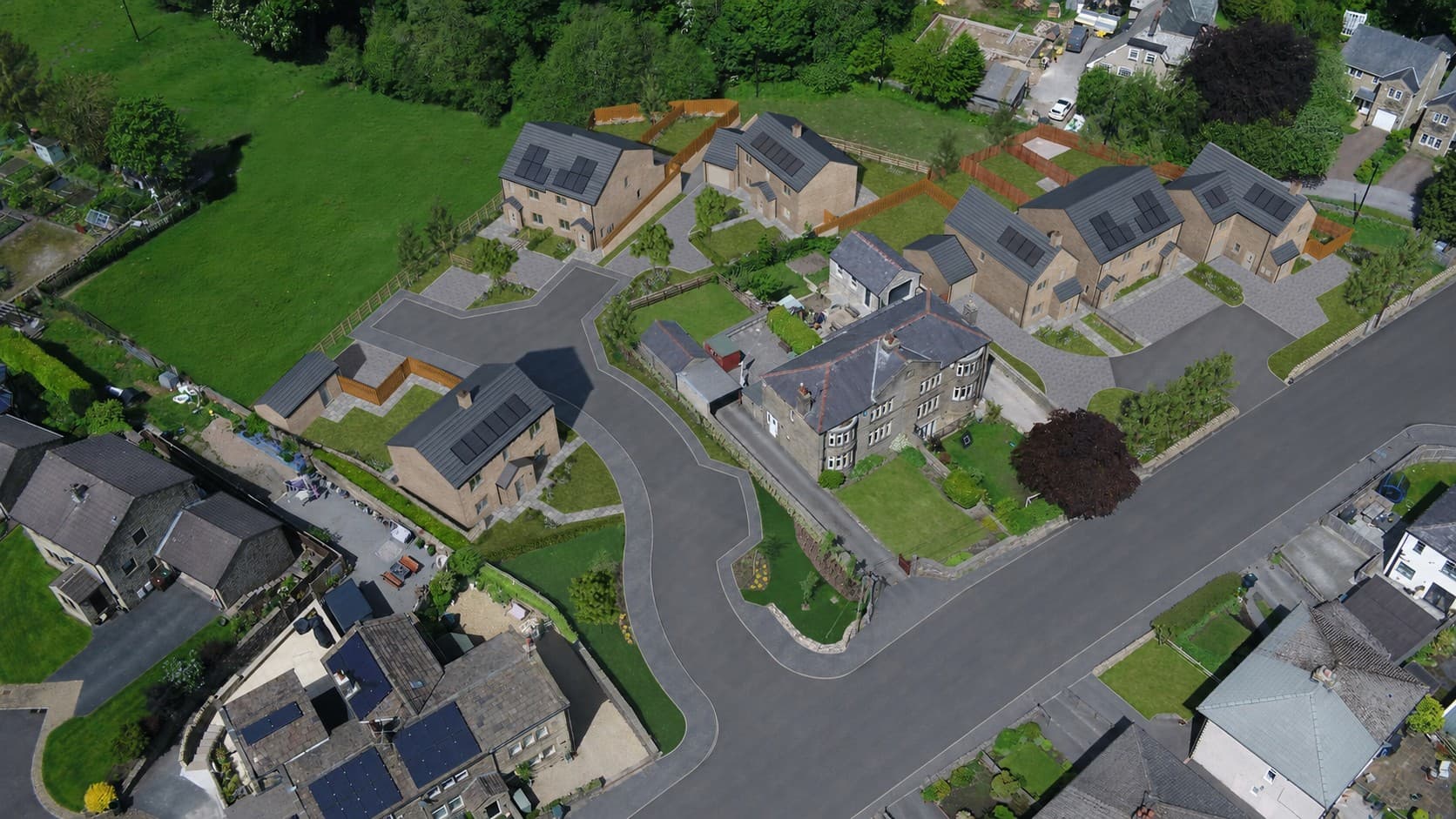 birds eye view of the carriages, oxenhope