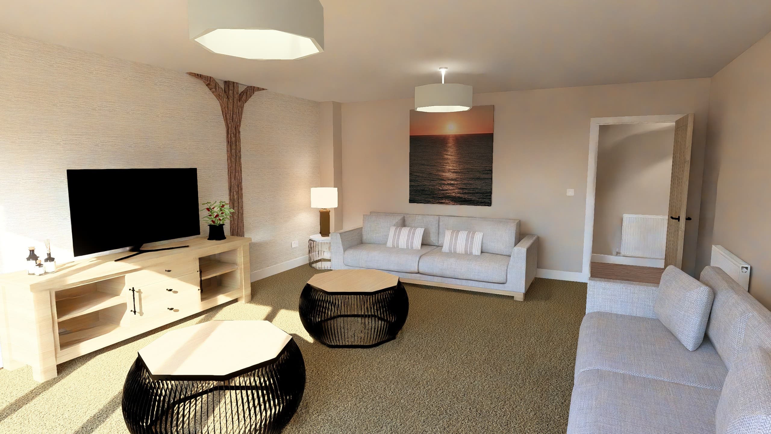 cgi internal of the croft at pendle farm