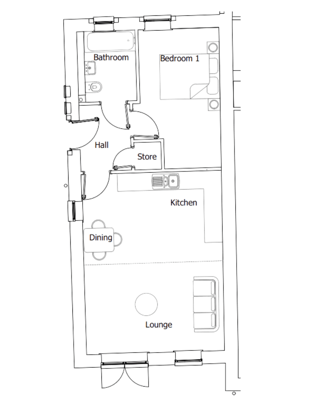 The Dairy Floor Plan - Pendle Farm Barns - Worsthorne