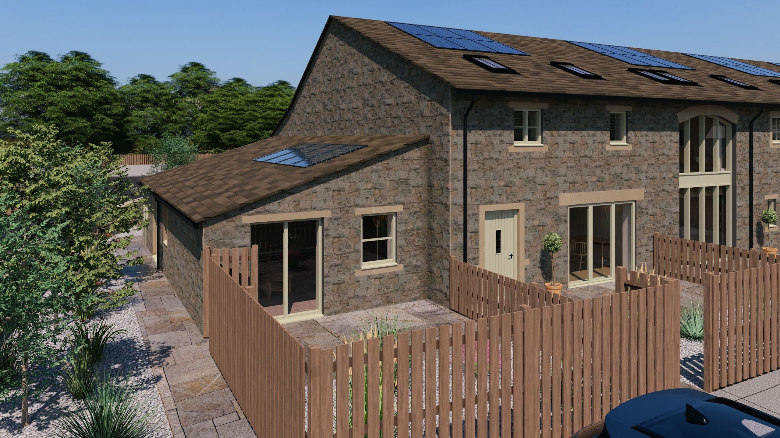 Pendle Farm Worsthorne, - Barns - Plot 33 - The Dairy - Rear Externals