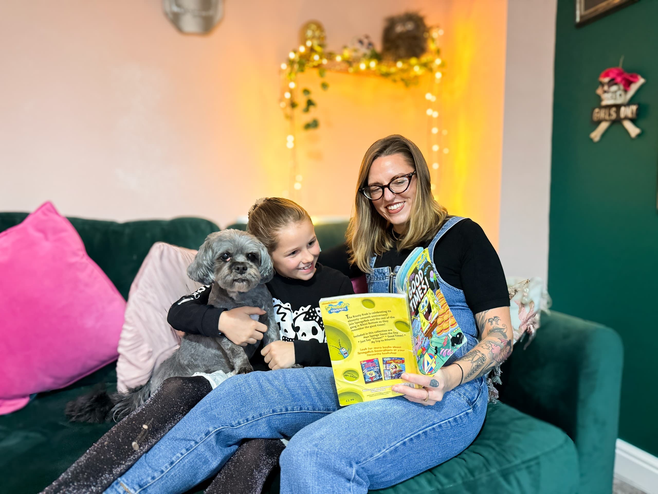 Tabitha Jackson - Owens Quay, Bingley - Case Study - Family together on sofa