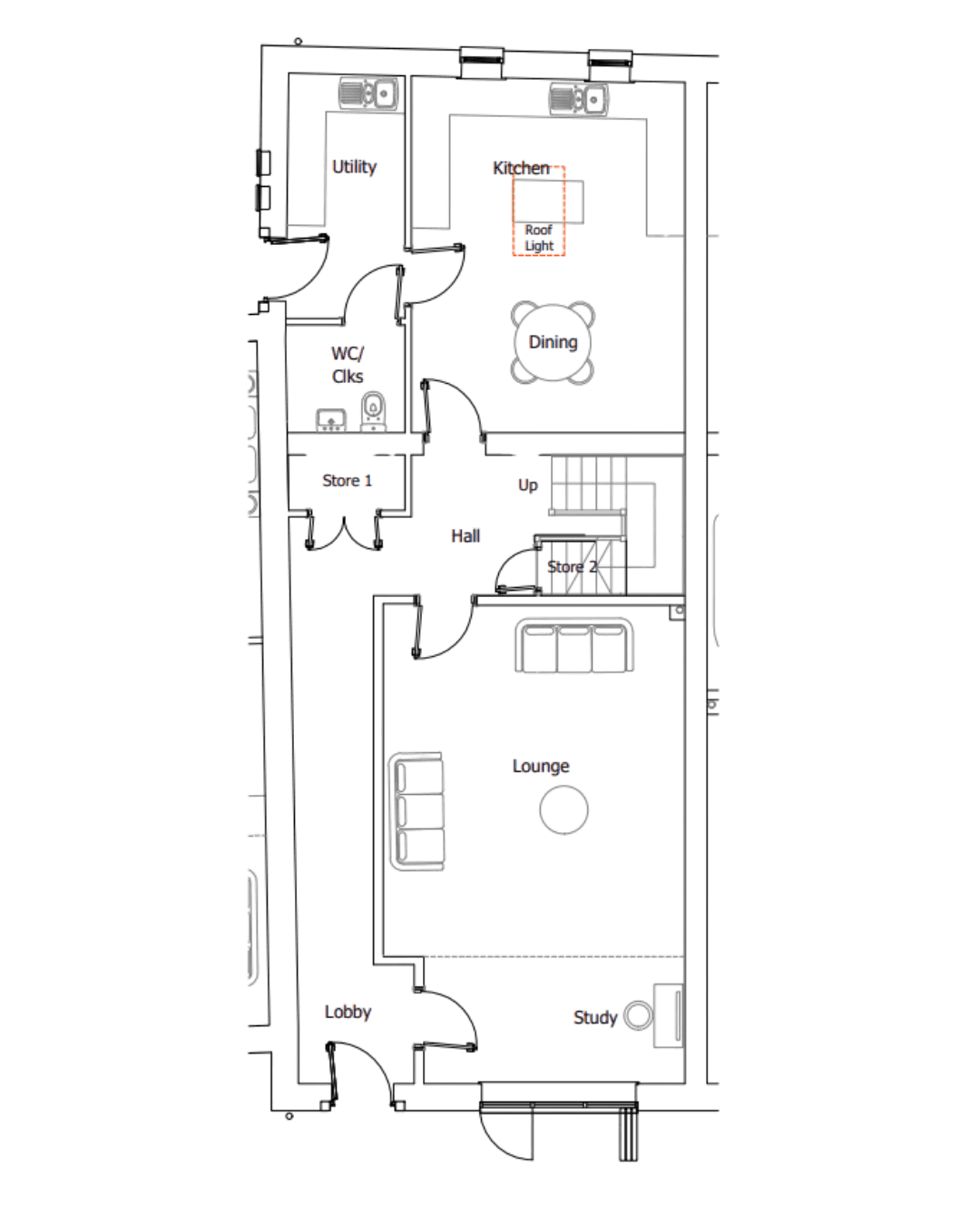 The Laithe - Ground Floor Plan - Pendle Farm Barns