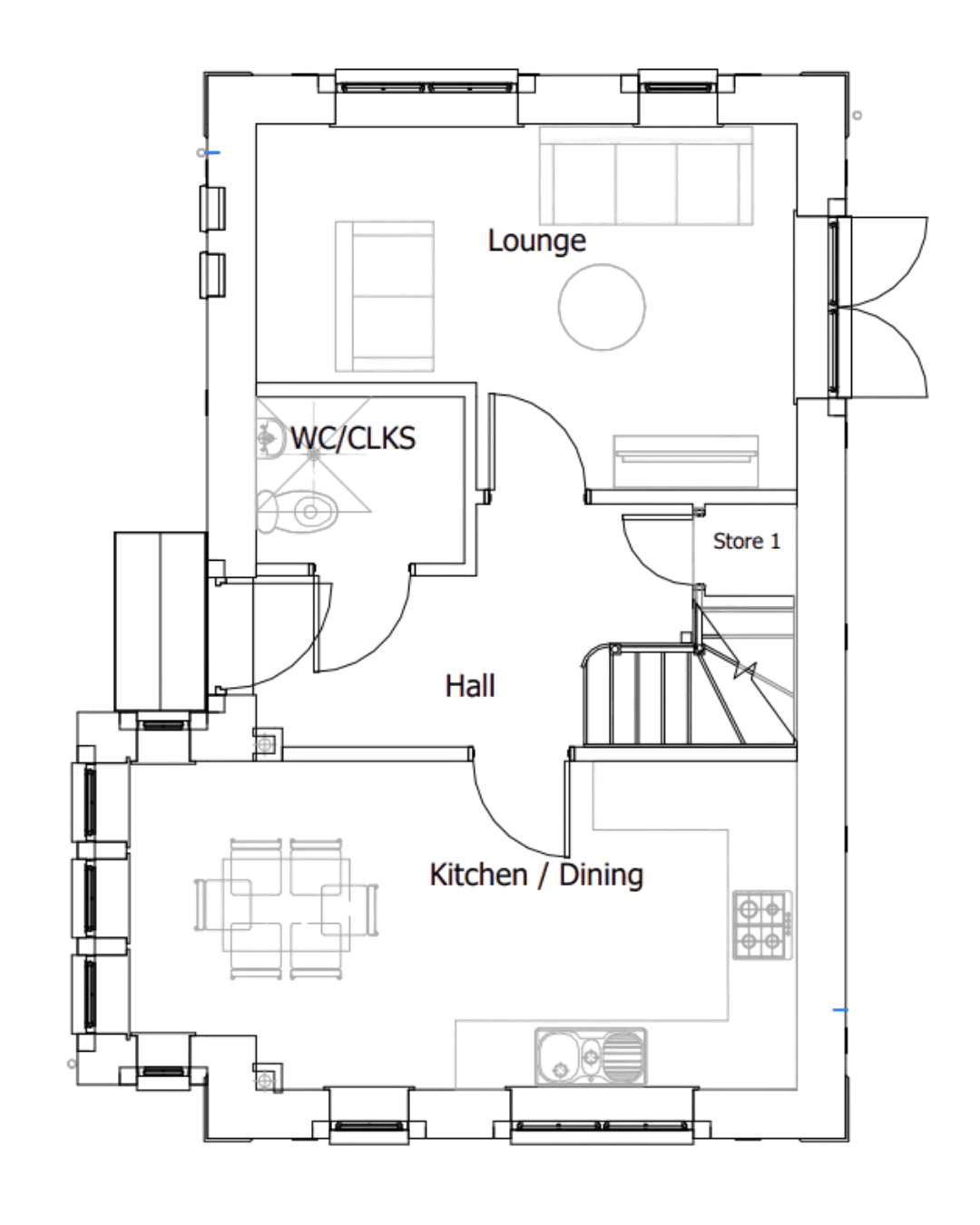 The Oxford Lifetime Ground Floorplan
