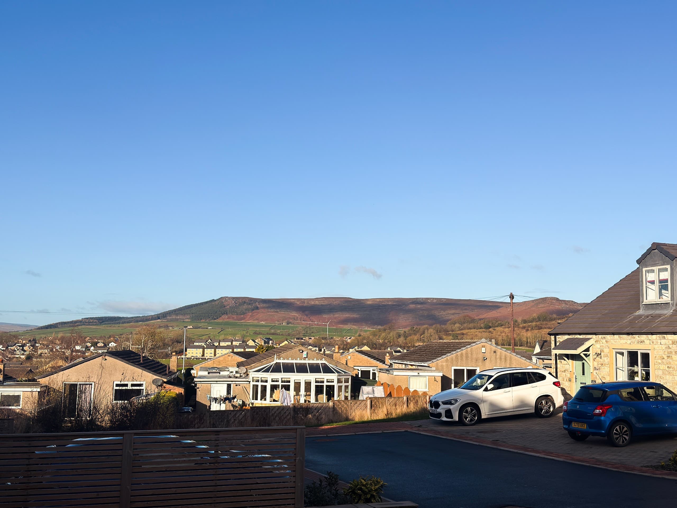 View of Skipton from janes front door of the lark at the alders
