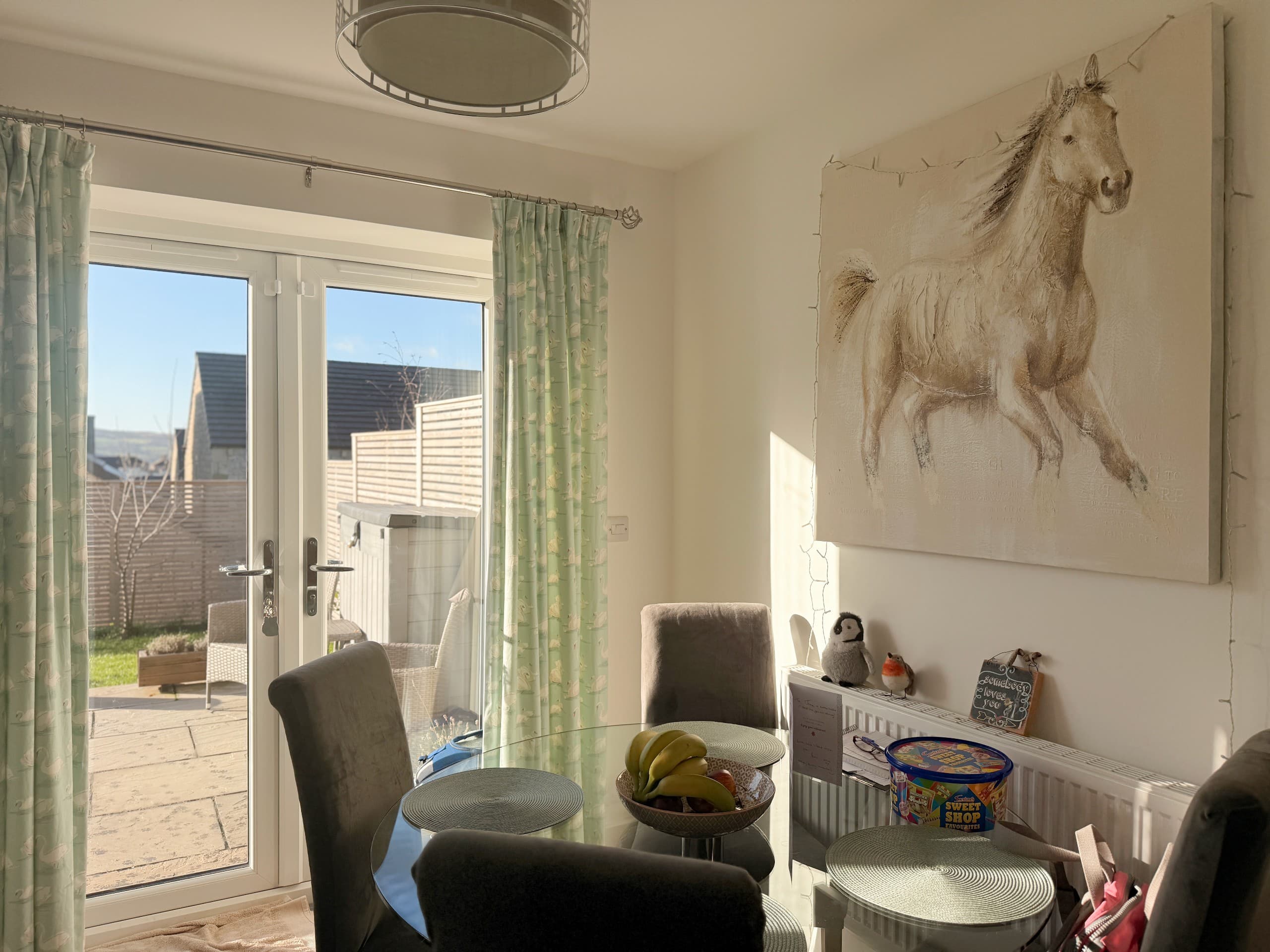 The lark - kitchen diner - patio doors and dining table